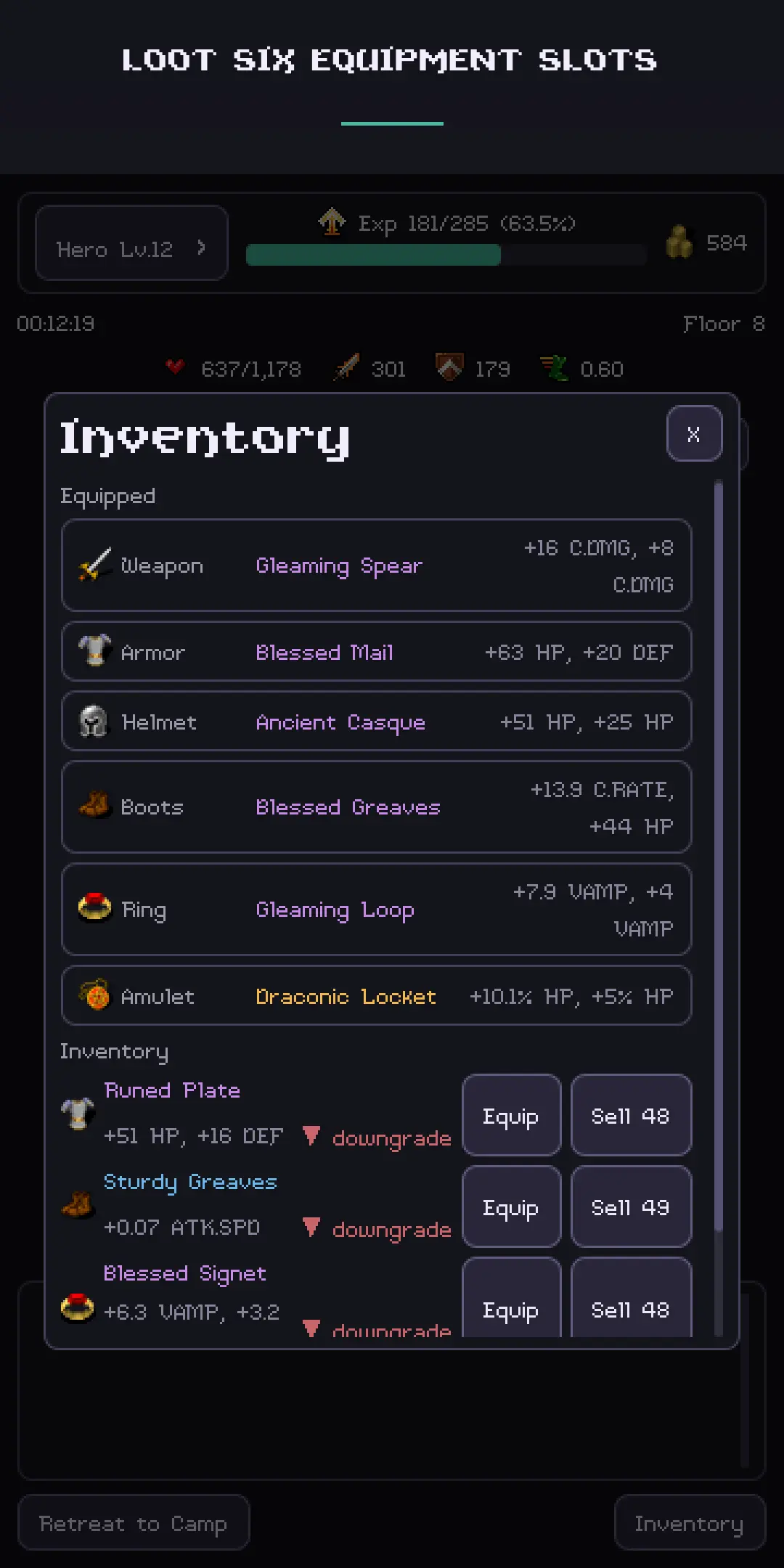 Gravewell: Idle Dungeon RPG screenshot 3